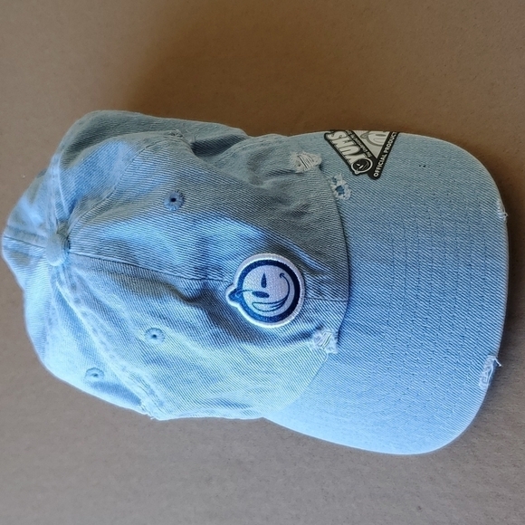 YUMs Accessories - YUMS distressed lt blue denim baseball hat  Adjustable